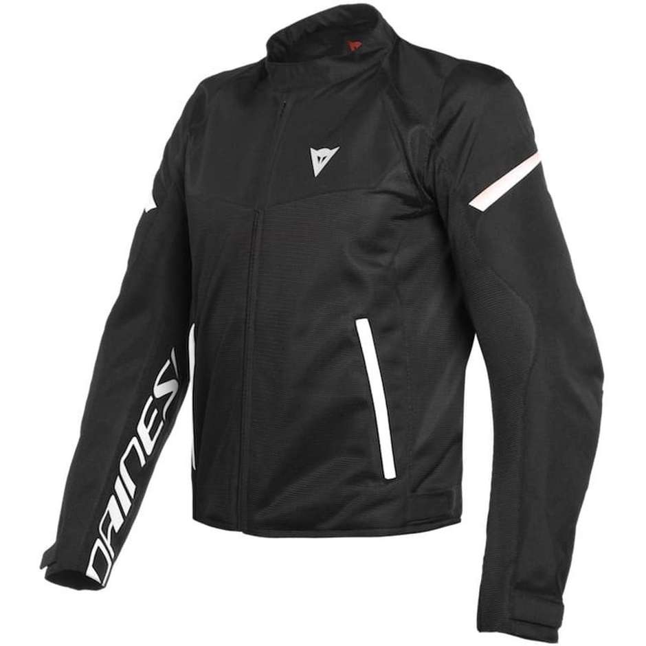 Motorcycle Jacket In Perforated Fabric Dainese BORA AIR TEX Black White