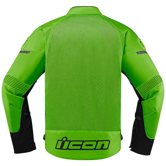 Motorcycle Jacket in Perforated Fabric Icon CONTRA 2 Green