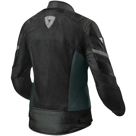 Motorcycle Jacket in Perforated Fabric Rev'it ARC AIR LADIES Black Gray