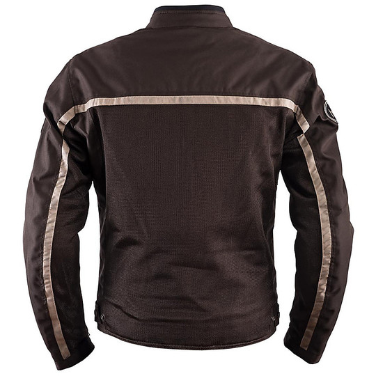 Motorcycle Jacket In Perforated Helstons Daytona Model Brown