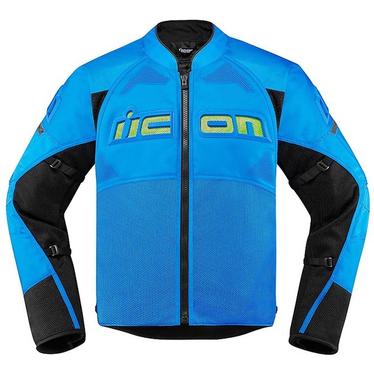 Motorcycle Jacket in Perforated Icon CONTRA 2 Light Blue