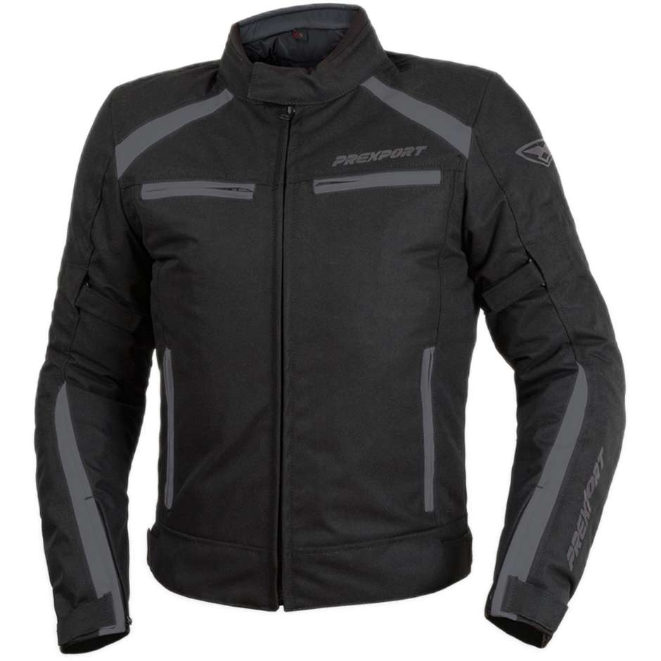 Motorcycle Jacket In Prexport Fabric Black Europe Gunmetal