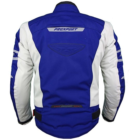 Motorcycle Jacket In Prexport Milano Waterproof Ice Blue Fabric