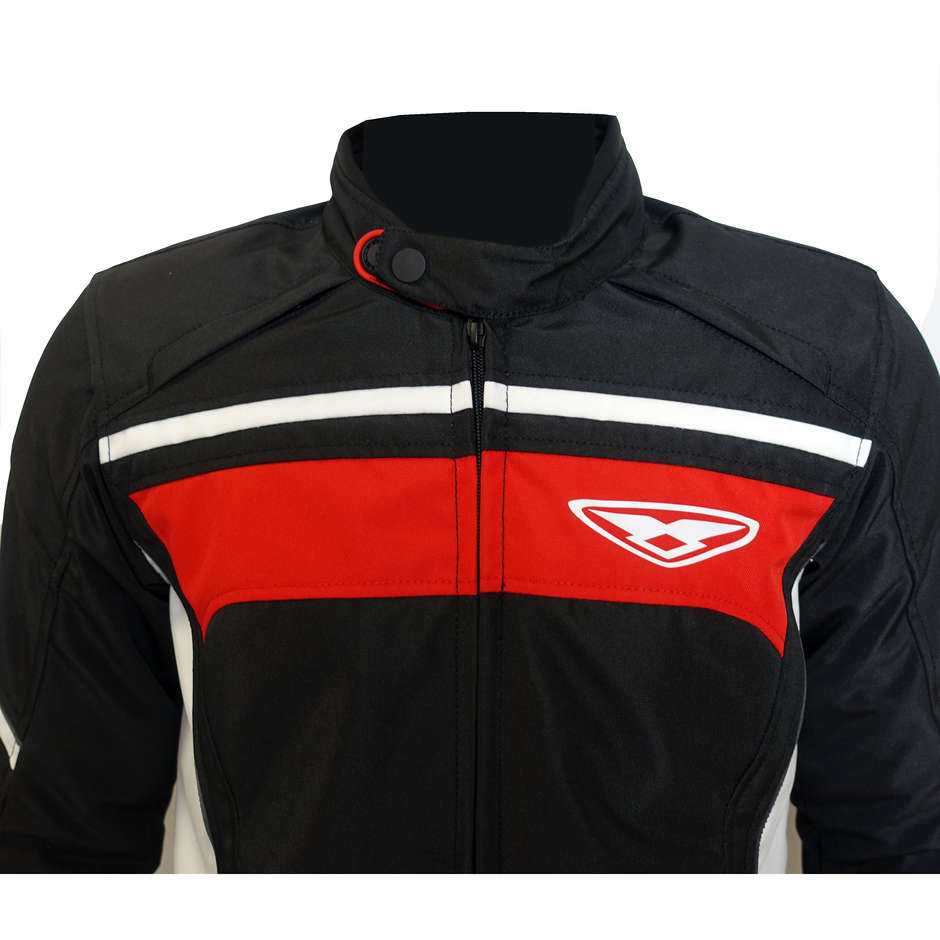 Motorcycle Jacket In Prexport ORION Fabric Black Gray Red