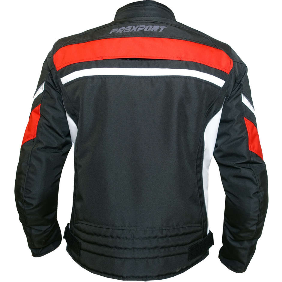 Motorcycle Jacket In Prexport ORION Lady WP CE Black Red Fabric