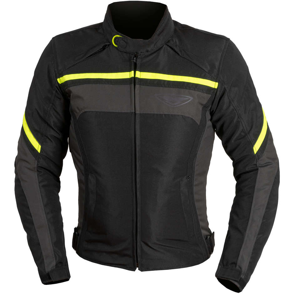 Motorcycle Jacket In Prexport ORION Lady WP CE Fabric Black Yellow Fluo