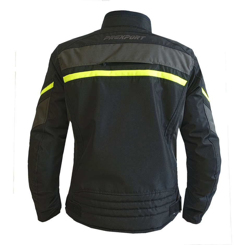 Motorcycle Jacket In Prexport ORION Lady WP CE Fabric Black Yellow Fluo