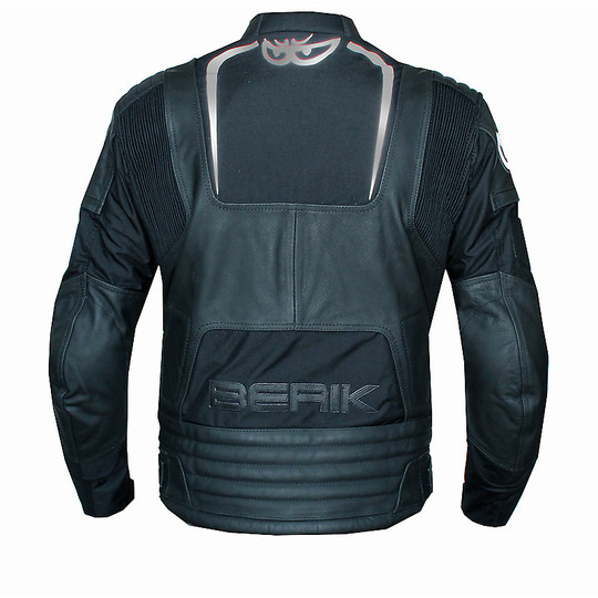 Motorcycle Jacket in Real Leather Berik 2.0 Lab Model LJ 10641 Black