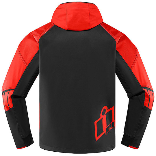 Motorcycle Jacket In SoftShell Icon MERC Crusader Red