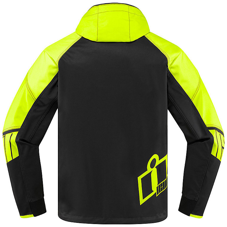 Motorcycle Jacket In SoftShell Icon MERC Crusader Yellow Fluo For