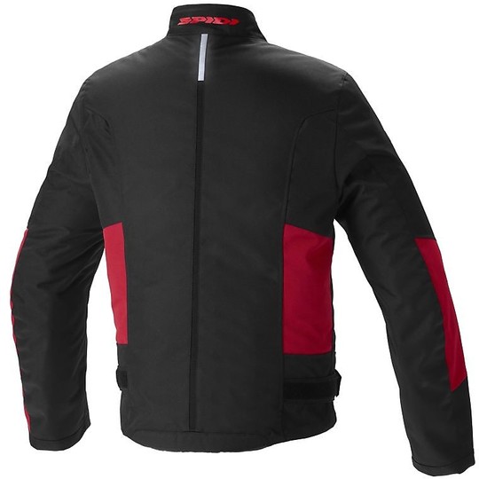 Motorcycle Jacket in Spidi SOLARIS H2Out Fabric Black Red