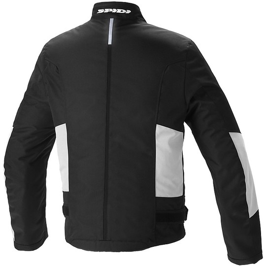 Motorcycle Jacket in Spidi SOLARIS H2Out Fabric Black White