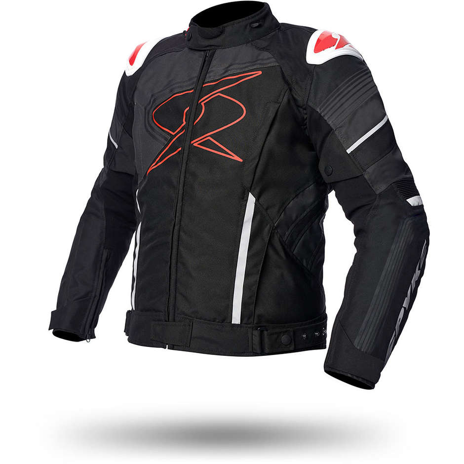 Motorcycle Jacket in Spyke ESTORIL GT Dry Tecno Black Red Fabric