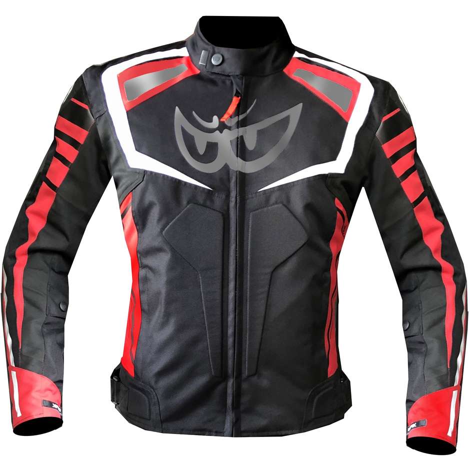 Motorcycle Jacket in Technical Fabric Berik 2.0 Lady NJ-193329 CE WP Black Red