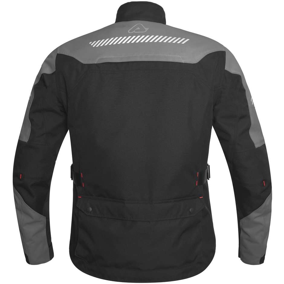Motorcycle Jacket in Touring Fabric Acerbis Discovery Safary CE Black Gray