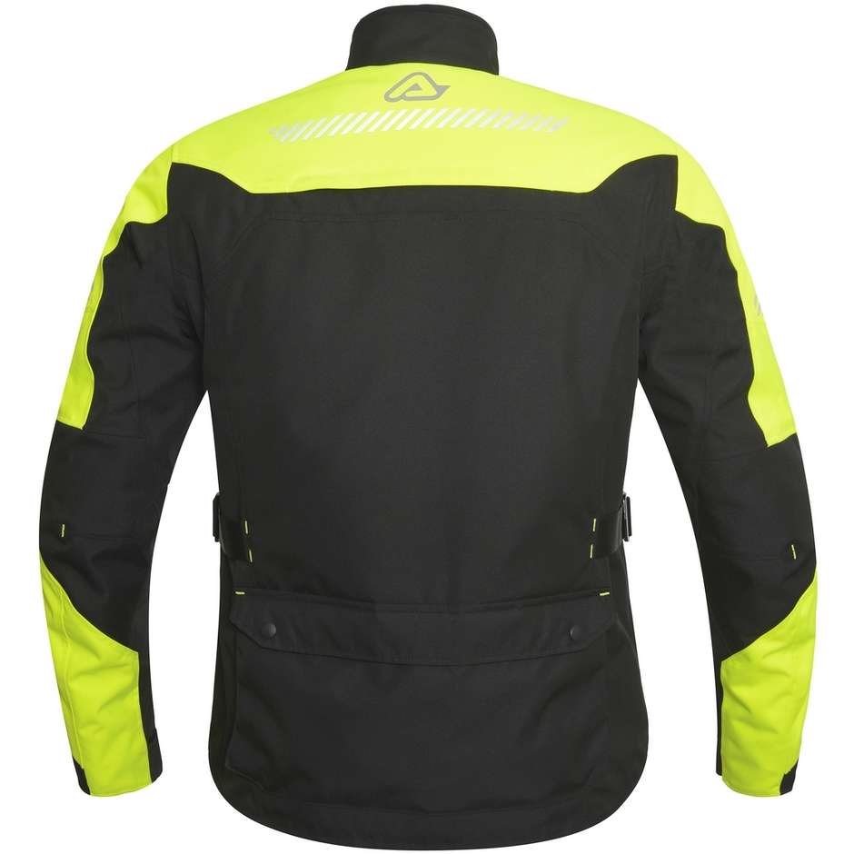 Motorcycle Jacket in Touring Fabric Acerbis Discovery Safary CE Black Yellow