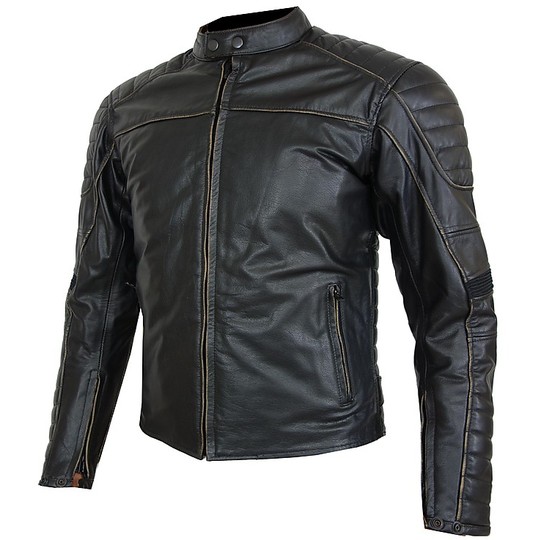 Motorcycle Jacket In Vintage Tech Leather New Flash Very soft