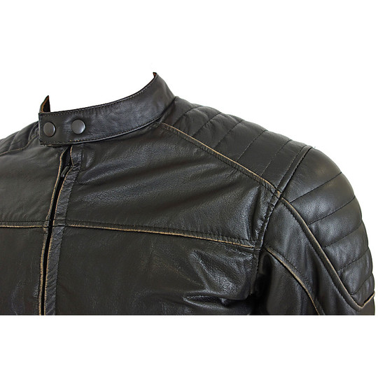 Motorcycle Jacket In Vintage Tech Leather New Flash Very soft