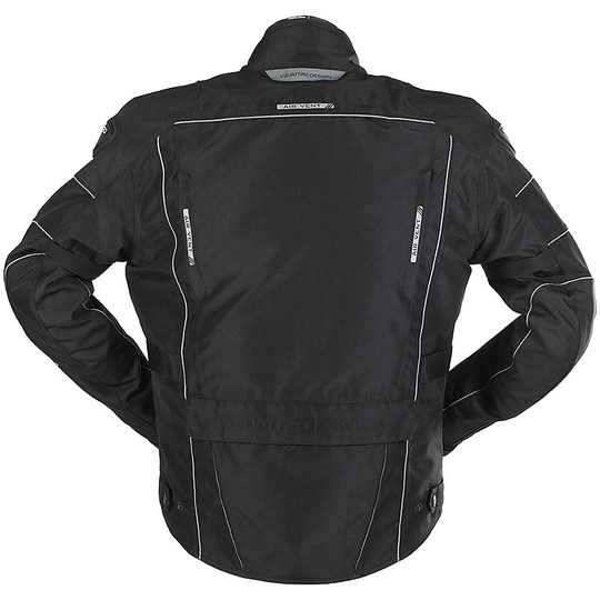 Motorcycle Jacket in Vquattro Certified HURRY Black Fabric