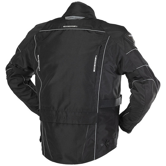 Motorcycle Jacket in Vquattro Certified HURRY Black Fabric
