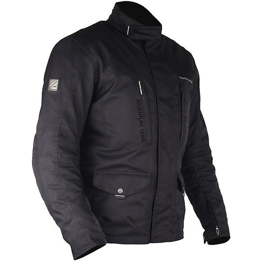 Motorcycle Jacket In Vquattro Fabric RD-21 Black