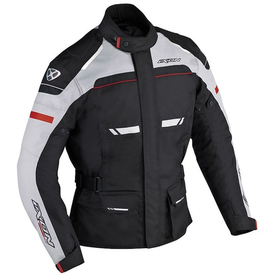 Motorcycle Jacket Ixon 4 Seasons Technical Fjord Waterproof Black / Red