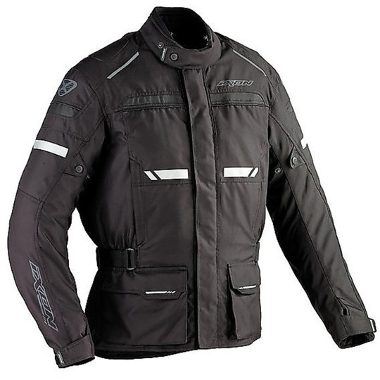 Motorcycle Jacket Ixon Technician 4 Seasons Fjord Black Waterproof