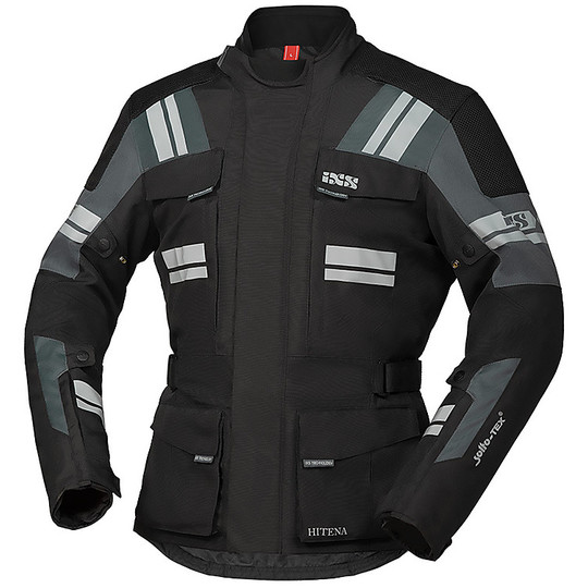 Motorcycle Jacket Ixs Tour BLADE-ST 2.0 Waterproof Fabric Black Gray