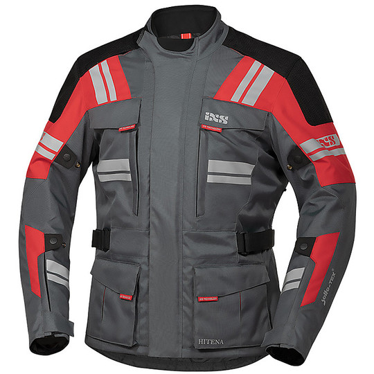 Motorcycle Jacket Ixs Tour BLADE-ST 2.0 Waterproof Fabric Black Red
