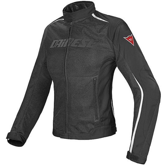 Motorcycle Jacket Lady Hydra Flux Dainese D-Dry Black White
