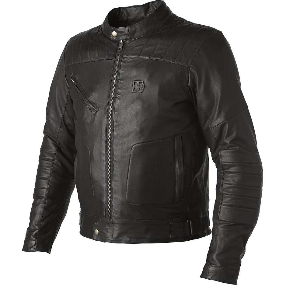 Motorcycle Jacket Leather Hevik Garage Old Style Black