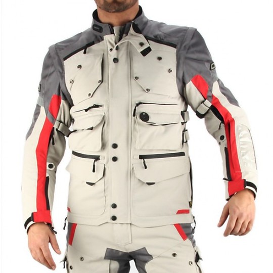 Motorcycle Jacket OJ Desert Tech Triple Layer Ice Red Ice Red Color