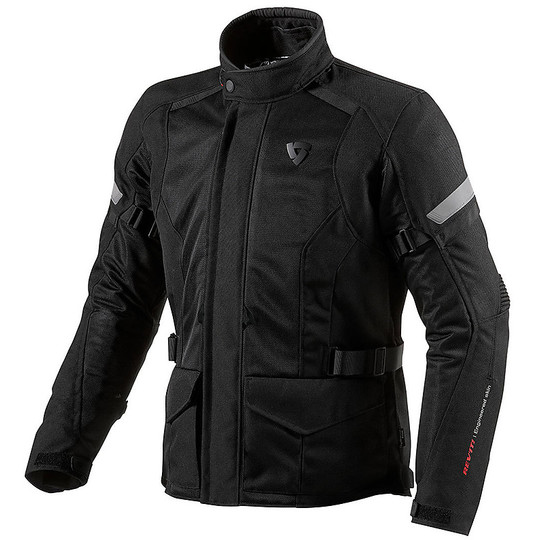 Motorcycle Jacket Rev'it Fabric Black Levante