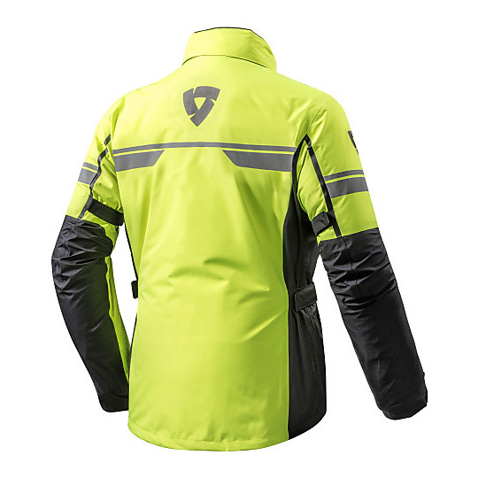 Motorcycle Jacket Rev'it Fabric Guardian H2O Neon Yellow Black For Sale  Online 