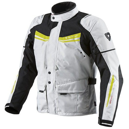 Motorcycle Jacket Rev'it Fabric Nautilus Silver / Yellow