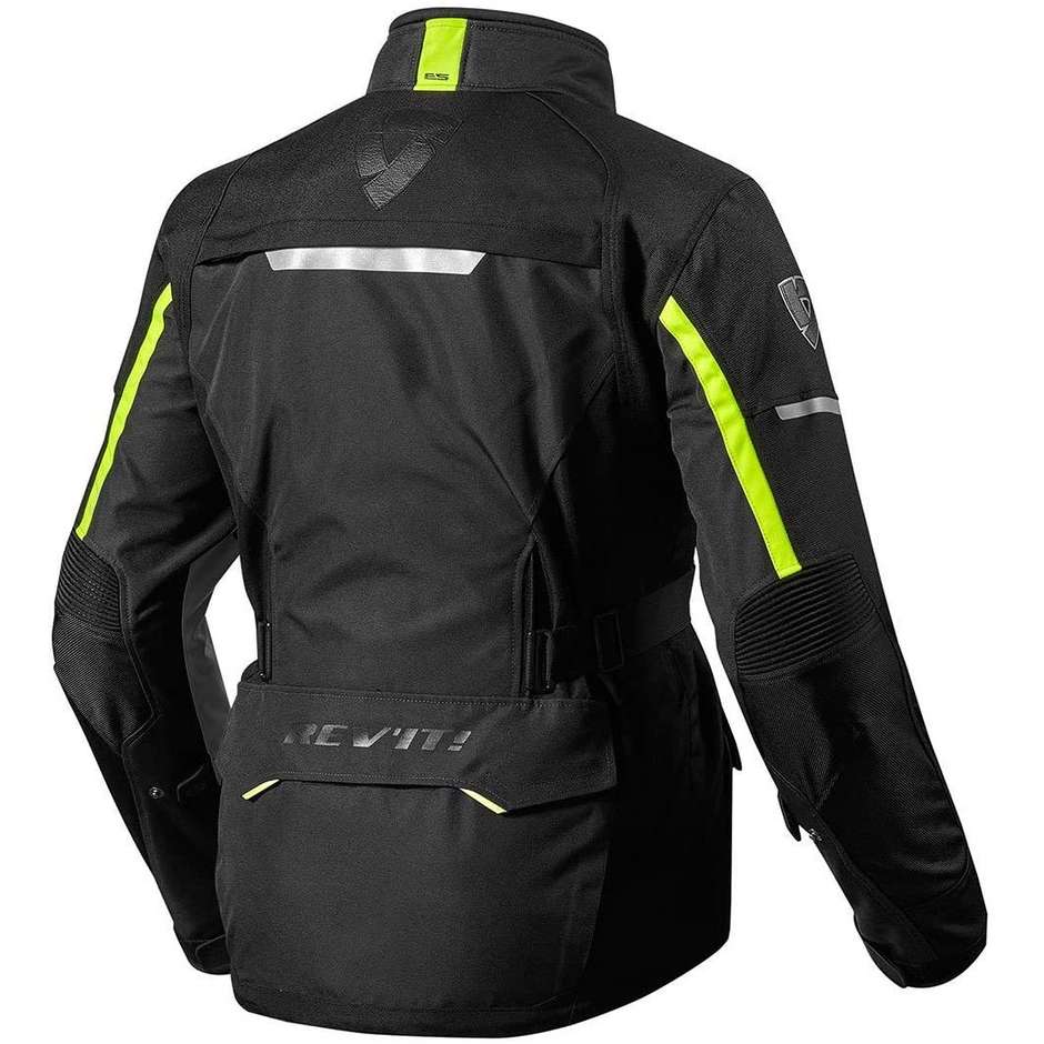 Motorcycle Jacket Rev'it OUTBACK Fabric 2 Black Yellow
