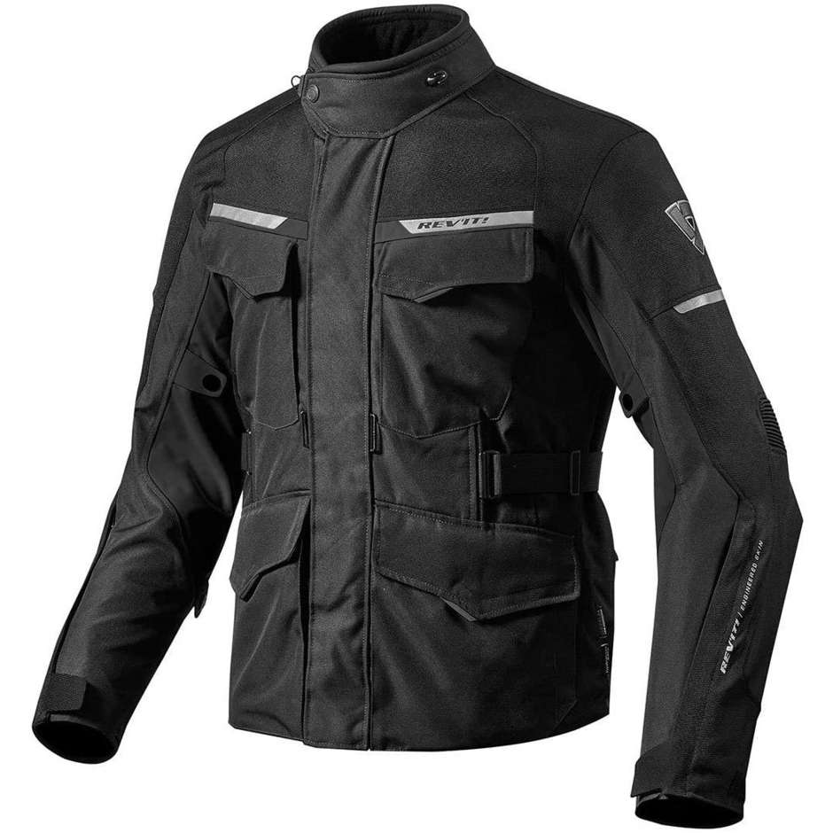 Motorcycle Jacket Rev'it OUTBACK Fabric 2 Black