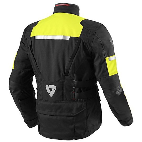 Motorcycle Jacket Rev'it Sand Fabric 2 Black / Neon Yellow