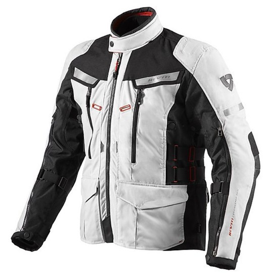 Motorcycle Jacket Rev'it Sand Fabric 2 Silver / Black