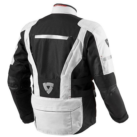 Motorcycle Jacket Rev'it Sand Fabric 2 Silver / Black