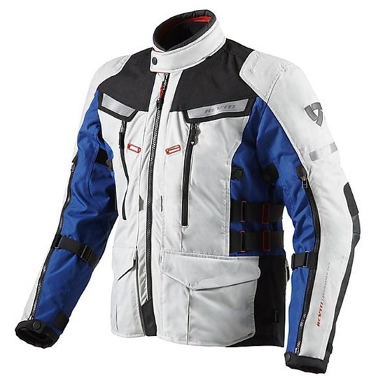 Motorcycle Jacket Rev'it Sand Fabric 2 Silver / Blue