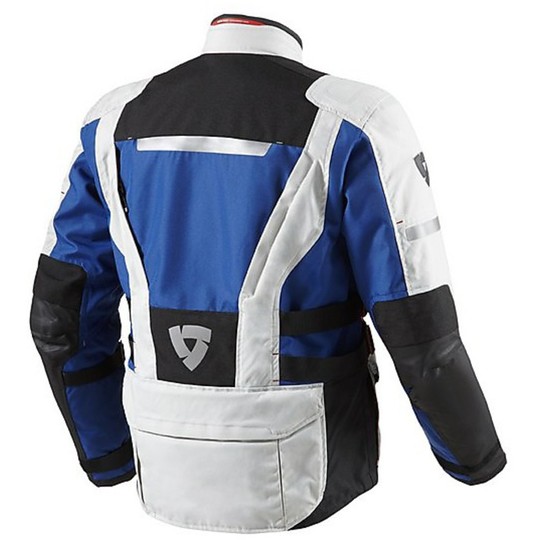 Motorcycle Jacket Rev'it Sand Fabric 2 Silver / Blue
