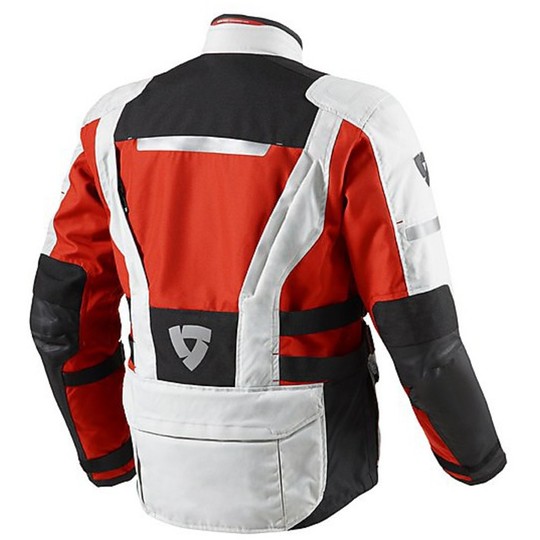 Motorcycle Jacket Rev'it Sand Fabric 2 Silver / Red