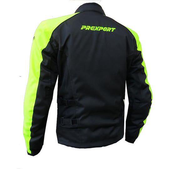 Motorcycle jacket Summer Fabric Prexport Eclipse Black Fluorescent Yellow Traforato Waterproof