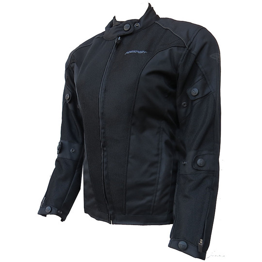 Motorcycle jacket Summer Fabric Prexport Eclipse Lady Black Perforated Waterproof