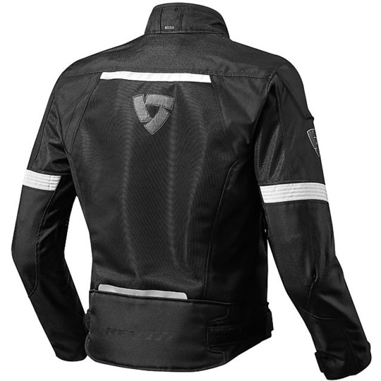 Motorcycle jacket Summer Traforato Rev'it AIRWAVE 2 Black White