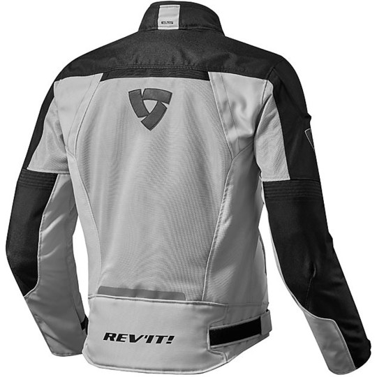 Motorcycle jacket Summer Traforato Rev'it AIRWAVE 2 Silver Black