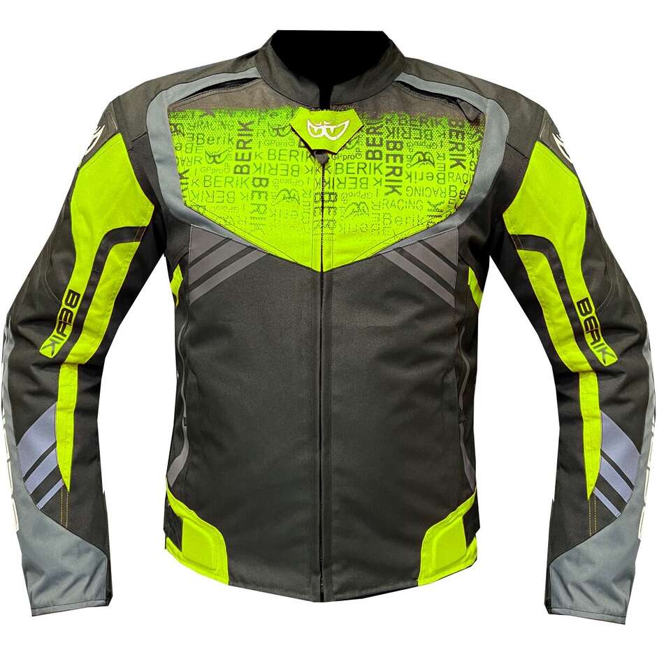 Motorcycle Jacket Technical Fabric Berik 2.0 NJ-173302 Gradient Black Yellow