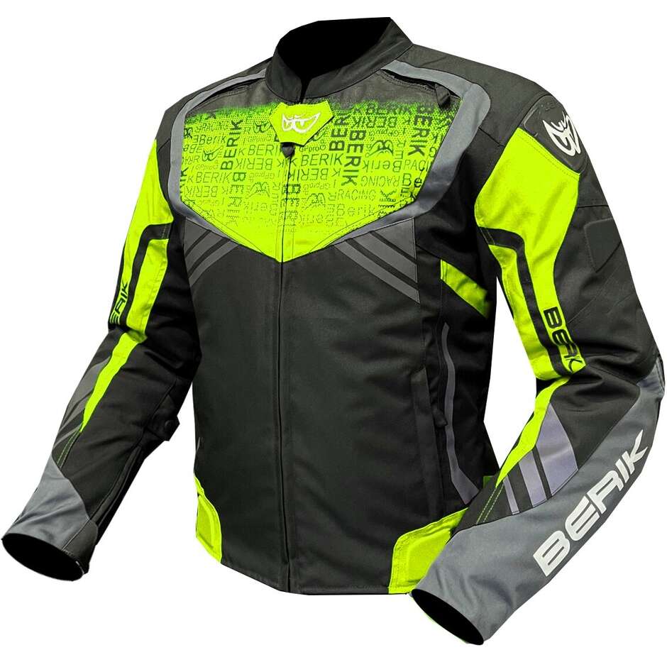 Motorcycle Jacket Technical Fabric Berik 2.0 NJ-173302 Gradient Black Yellow