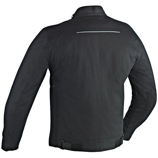 Motorcycle Jacket Technical Fabric Cotton Ixon Harlem Black